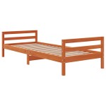 vidaXL Pat de zi fără saltea, maro ceruit, 90x200 cm, lemn masiv pin vidaXL Pat de zi fără saltea, maro ceruit, 90x200 cm, lemn masiv pin