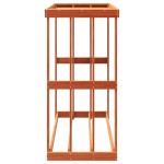 vidaXL Suport bușteni exterior maro ceruit 109x52x106cm lemn masiv pin vidaXL Suport bușteni exterior maro ceruit 109x52x106cm lemn masiv pin