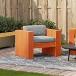 vidaXL Canapea de grădină, maro ceruit, 79x60x62 cm, lemn masiv pin vidaXL Canapea de grădină, maro ceruit, 79x60x62 cm, lemn masiv pin