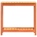 vidaXL Masă plantare cu raft maro ceruit 82,5x35x75 cm lemn masiv pin vidaXL Masă plantare cu raft maro ceruit 82,5x35x75 cm lemn masiv pin