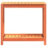 vidaXL Masă plantare cu raft maro ceruit 82,5x50x75 cm lemn masiv pin