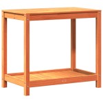 vidaXL Masă plantare cu raft maro ceruit 82,5x50x75 cm lemn masiv pin