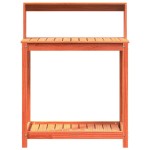 vidaXL Masă plantare cu rafturi maro 82,5x50x109,5 cm lemn masiv pin vidaXL Masă plantare cu rafturi maro 82,5x50x109,5 cm lemn masiv pin