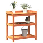 vidaXL Masă de plantare cu rafturi maro 82,5x45x86,5 cm lemn masiv pin vidaXL Masă de plantare cu rafturi maro 82,5x45x86,5 cm lemn masiv pin