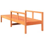 vidaXL Șezlong, maro ceruit, 199,5x62x55 cm, lemn masiv de pin vidaXL Șezlong, maro ceruit, 199,5x62x55 cm, lemn masiv de pin