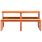 vidaXL Masă de picnic, maro ceruit, 160x134x75 cm, lemn masiv de pin