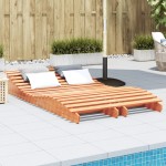vidaXL Șezlonguri, 2 buc., maro ceruit, 205x60x31,5 cm, lemn masiv pin vidaXL Șezlonguri, 2 buc., maro ceruit, 205x60x31,5 cm, lemn masiv pin