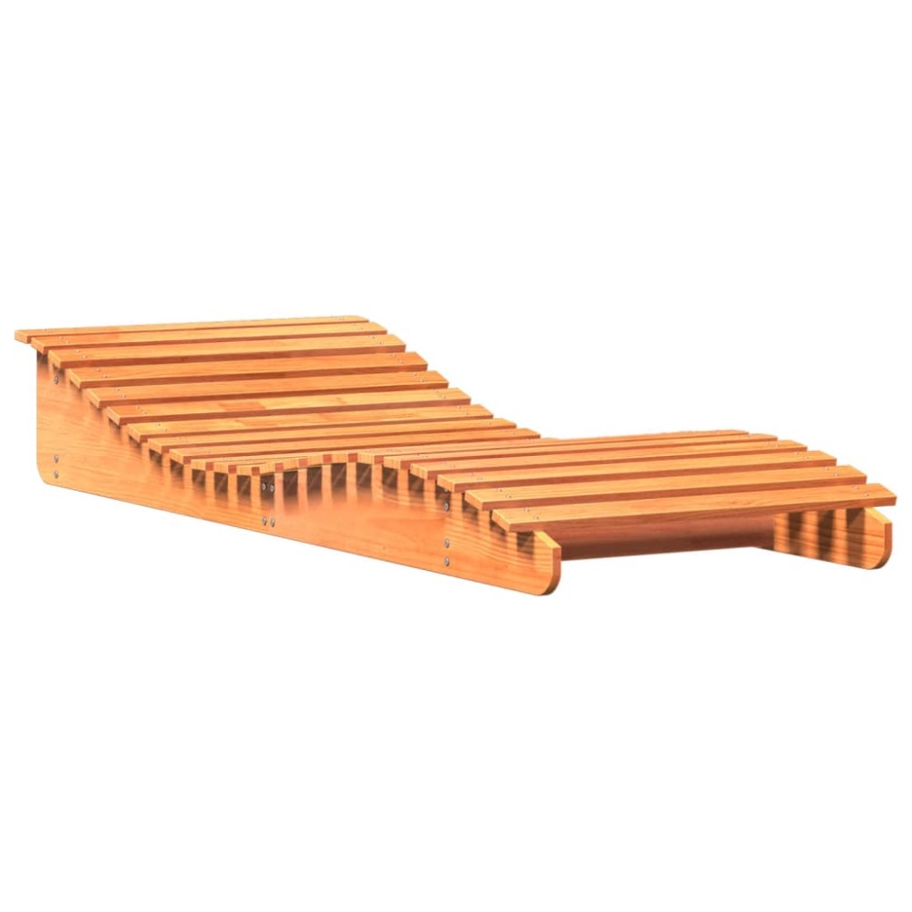 vidaXL Șezlong, maro ceruit, 205x80x31,5 cm, lemn masiv de pin