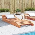 vidaXL Șezlong, maro ceruit, 205x80x31,5 cm, lemn masiv de pin vidaXL Șezlong, maro ceruit, 205x80x31,5 cm, lemn masiv de pin