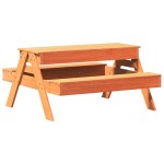 vidaXL Masă picnic cu groapă de nisip pentru copii maro lemn masiv pin vidaXL Masă picnic cu groapă de nisip pentru copii maro lemn masiv pin