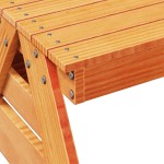 vidaXL Masă de picnic pentru copii, maro, 88x122x58 cm, lemn masiv pin