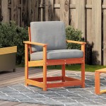 vidaXL Scaun de grădină, maro ceruit, 62x56x77 cm, lemn masiv de pin vidaXL Scaun de grădină, maro ceruit, 62x56x77 cm, lemn masiv de pin