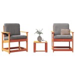 vidaXL Set mobilier grădină, 3 piese, maro ceruit, lemn masiv pin vidaXL Set mobilier grădină, 3 piese, maro ceruit, lemn masiv pin