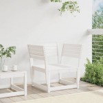 vidaXL Scaun de grădină, alb, lemn masiv de pin vidaXL Scaun de grădină, alb, lemn masiv de pin