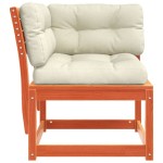 vidaXL Canapea colțar cu perne de grădină, maro, 73x73x78 cm lemn pin