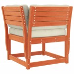 vidaXL Canapea colțar cu perne de grădină, maro, 73x73x78 cm lemn pin