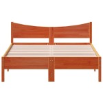 vidaXL Cadru de pat fără saltea, maro ceruit 140x200 cm lemn masiv pin vidaXL Cadru de pat fără saltea, maro ceruit 140x200 cm lemn masiv pin