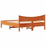vidaXL Cadru de pat fără saltea, maro ceruit 140x200 cm lemn masiv pin vidaXL Cadru de pat fără saltea, maro ceruit 140x200 cm lemn masiv pin