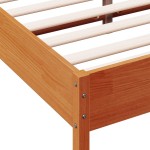 vidaXL Cadru de pat fără saltea, maro ceruit 140x200 cm lemn masiv pin vidaXL Cadru de pat fără saltea, maro ceruit 140x200 cm lemn masiv pin