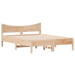 vidaXL Cadru de pat fără saltea, 140x190 cm, lemn masiv de pin