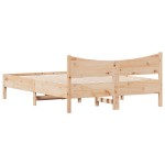 vidaXL Cadru de pat fără saltea, 140x190 cm, lemn masiv de pin