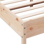 vidaXL Cadru de pat fără saltea, 140x190 cm, lemn masiv de pin