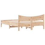 vidaXL Cadru de pat fără saltea, 135x190 cm, lemn masiv de pin