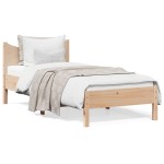 vidaXL Cadru de pat fără saltea, 75x190 cm, lemn masiv de pin