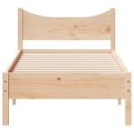 vidaXL Cadru de pat fără saltea, 75x190 cm, lemn masiv de pin