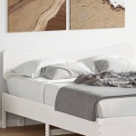vidaXL Tăblie de pat, alb, 150 cm, lemn masiv de pin vidaXL Tăblie de pat, alb, 150 cm, lemn masiv de pin