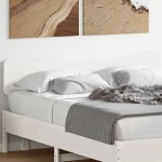 vidaXL Tăblie de pat, alb, 140 cm, lemn masiv de pin vidaXL Tăblie de pat, alb, 140 cm, lemn masiv de pin