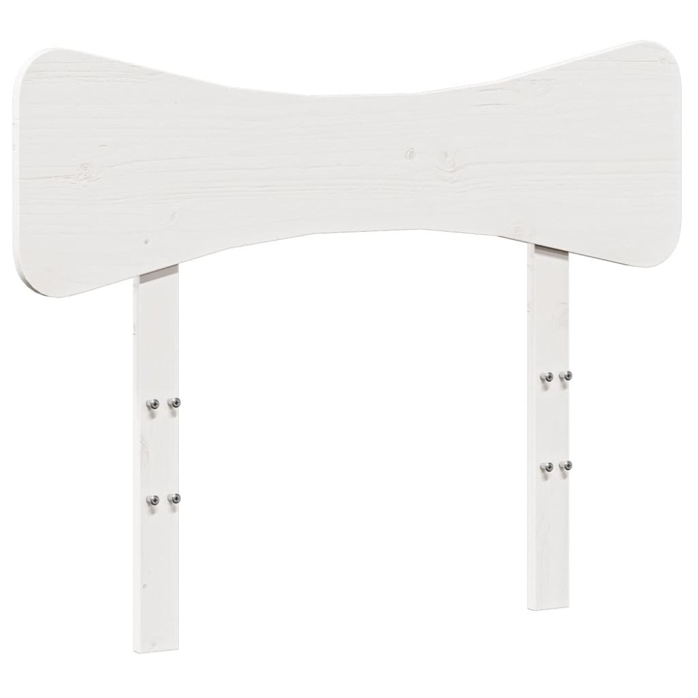 vidaXL Tăblie de pat, alb, 75 cm, lemn masiv de pin