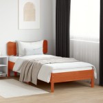 vidaXL Tăblie de pat, maro ceruit, 75 cm, lemn masiv de pin vidaXL Tăblie de pat, maro ceruit, 75 cm, lemn masiv de pin