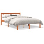vidaXL Cadru de pat fără saltea, maro ceruit 140x200 cm lemn masiv pin vidaXL Cadru de pat fără saltea, maro ceruit 140x200 cm lemn masiv pin