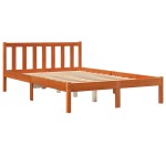 vidaXL Cadru de pat fără saltea, maro ceruit 140x200 cm lemn masiv pin vidaXL Cadru de pat fără saltea, maro ceruit 140x200 cm lemn masiv pin