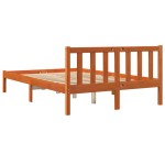 vidaXL Cadru de pat fără saltea, maro ceruit 140x200 cm lemn masiv pin vidaXL Cadru de pat fără saltea, maro ceruit 140x200 cm lemn masiv pin