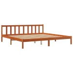 vidaXL Cadru de pat fără saltea, maro ceruit 180x200 cm lemn masiv pin vidaXL Cadru de pat fără saltea, maro ceruit 180x200 cm lemn masiv pin