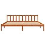 vidaXL Cadru de pat fără saltea, maro ceruit 200x200 cm lemn masiv pin