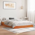 vidaXL Cadru de pat fără saltea, maro ceruit 140x200 cm lemn masiv pin vidaXL Cadru de pat fără saltea, maro ceruit 140x200 cm lemn masiv pin