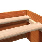 vidaXL Cadru de pat fără saltea, maro ceruit 140x200 cm lemn masiv pin vidaXL Cadru de pat fără saltea, maro ceruit 140x200 cm lemn masiv pin