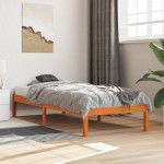 vidaXL Pat de zi fără saltea, maro ceruit, 90x200 cm, lemn masiv pin