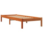 vidaXL Pat de zi fără saltea, maro ceruit, 90x200 cm, lemn masiv pin