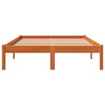 vidaXL Cadru de pat fără saltea, maro ceruit 140x200 cm lemn masiv pin vidaXL Cadru de pat fără saltea, maro ceruit 140x200 cm lemn masiv pin