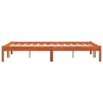 vidaXL Cadru de pat fără saltea, maro ceruit 140x200 cm lemn masiv pin vidaXL Cadru de pat fără saltea, maro ceruit 140x200 cm lemn masiv pin