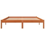vidaXL Cadru de pat fără saltea, maro ceruit 150x200 cm lemn masiv pin vidaXL Cadru de pat fără saltea, maro ceruit 150x200 cm lemn masiv pin