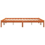 vidaXL Cadru de pat fără saltea, maro ceruit 150x200 cm lemn masiv pin vidaXL Cadru de pat fără saltea, maro ceruit 150x200 cm lemn masiv pin