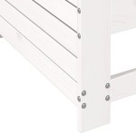 vidaXL Canapea cu cotieră de grădină, alb, 69x62x70,5cm lemn masiv pin vidaXL Canapea cu cotieră de grădină, alb, 69x62x70,5cm lemn masiv pin