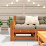 vidaXL Canapea cu cotieră de grădină maro 69x62x70,5 cm lemn masiv pin