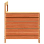 vidaXL Canapea cu cotieră de grădină maro 69x62x70,5 cm lemn masiv pin