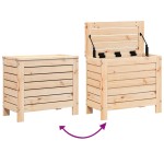 vidaXL Taburet de grădină, 62x31,5x52 cm, lemn masiv de pin